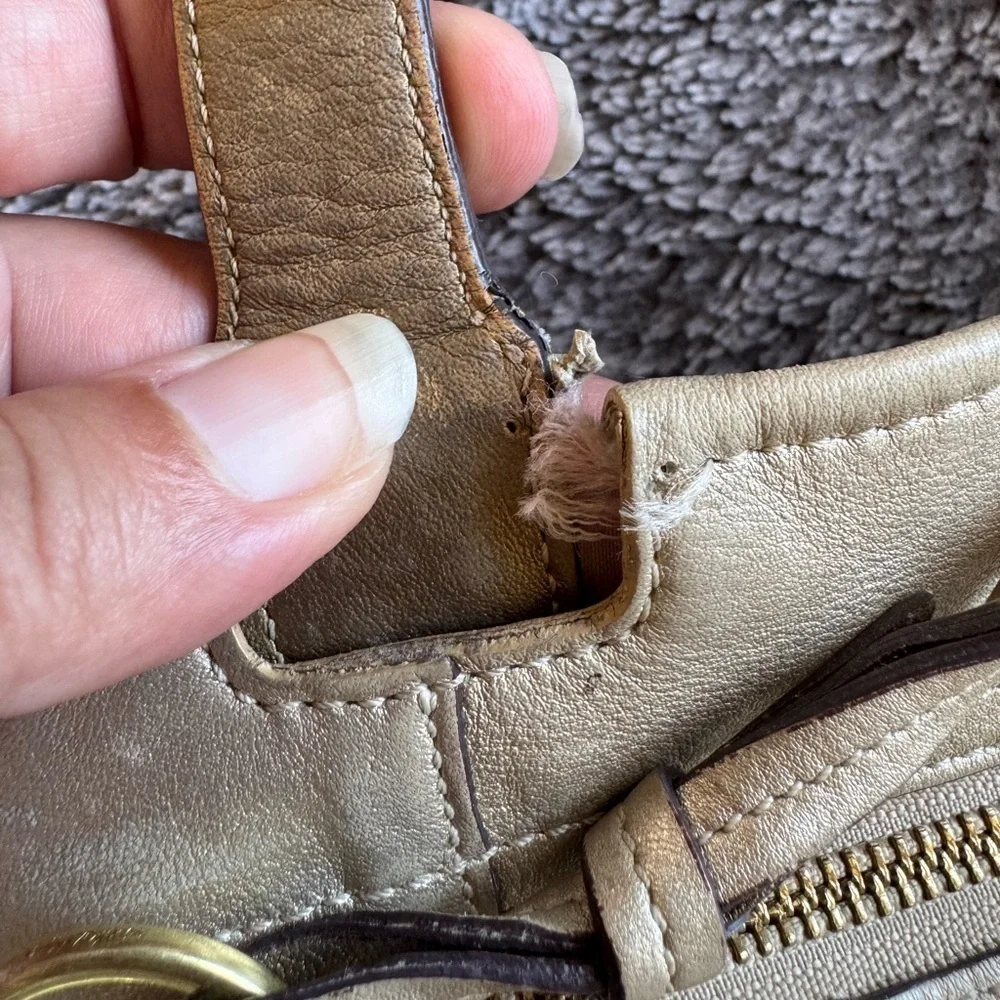 COACH Audrey Gold Perforated Leather Tote